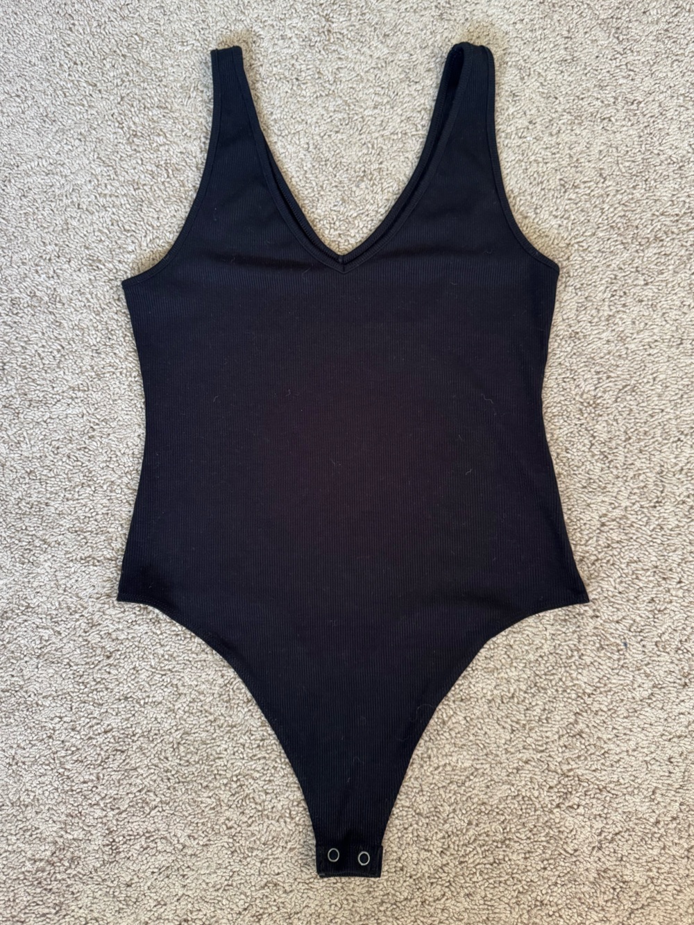 American Eagle Black Tank Top Ribbed Bodysuit